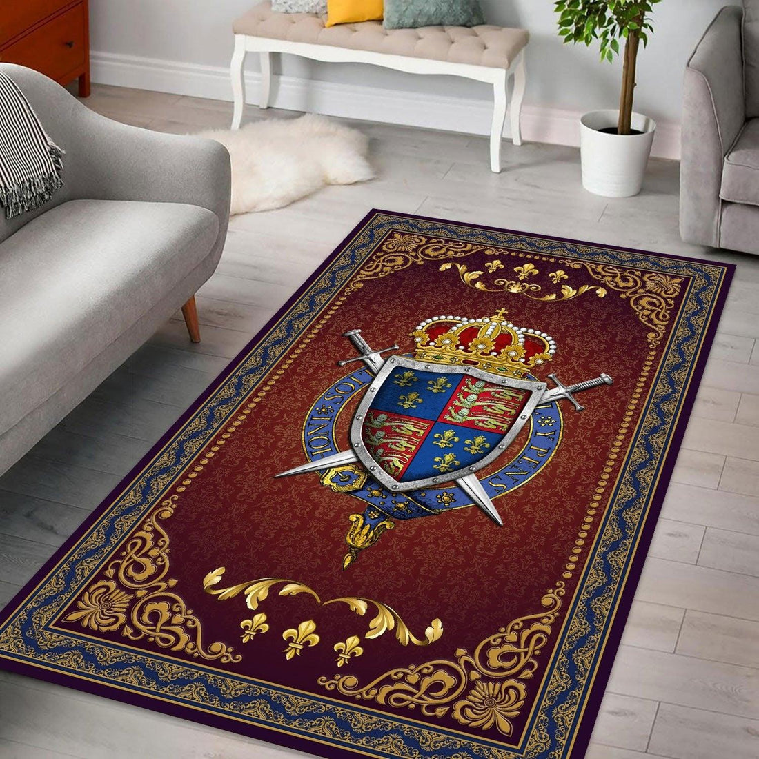 Henry V Coat Of Arms Rug - DucG
