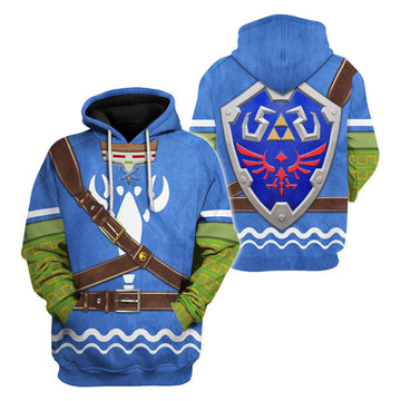Hero's Clothes - Wind Waker Attire Shield Unisex Hoodie Sweatshirt T-shirt Sweatpants Cosplay - Gearhomie.com