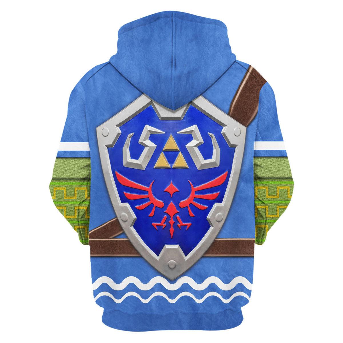 Hero's Clothes - Wind Waker Attire Shield Unisex Hoodie Sweatshirt T-shirt Sweatpants Cosplay - Gearhomie.com