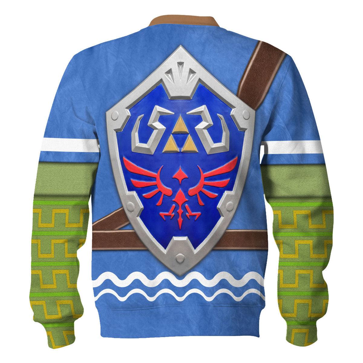 Hero's Clothes - Wind Waker Attire Shield Unisex Hoodie Sweatshirt T-shirt Sweatpants Cosplay - Gearhomie.com