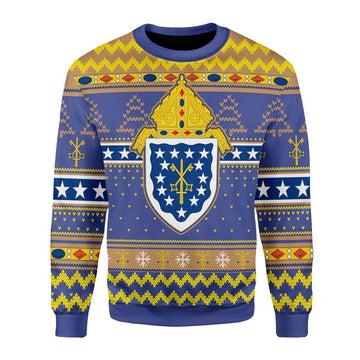 Gearhomies Christmas Unisex Sweater Costa Rica Roman Catholic Ugly Christmas 3D Apparel