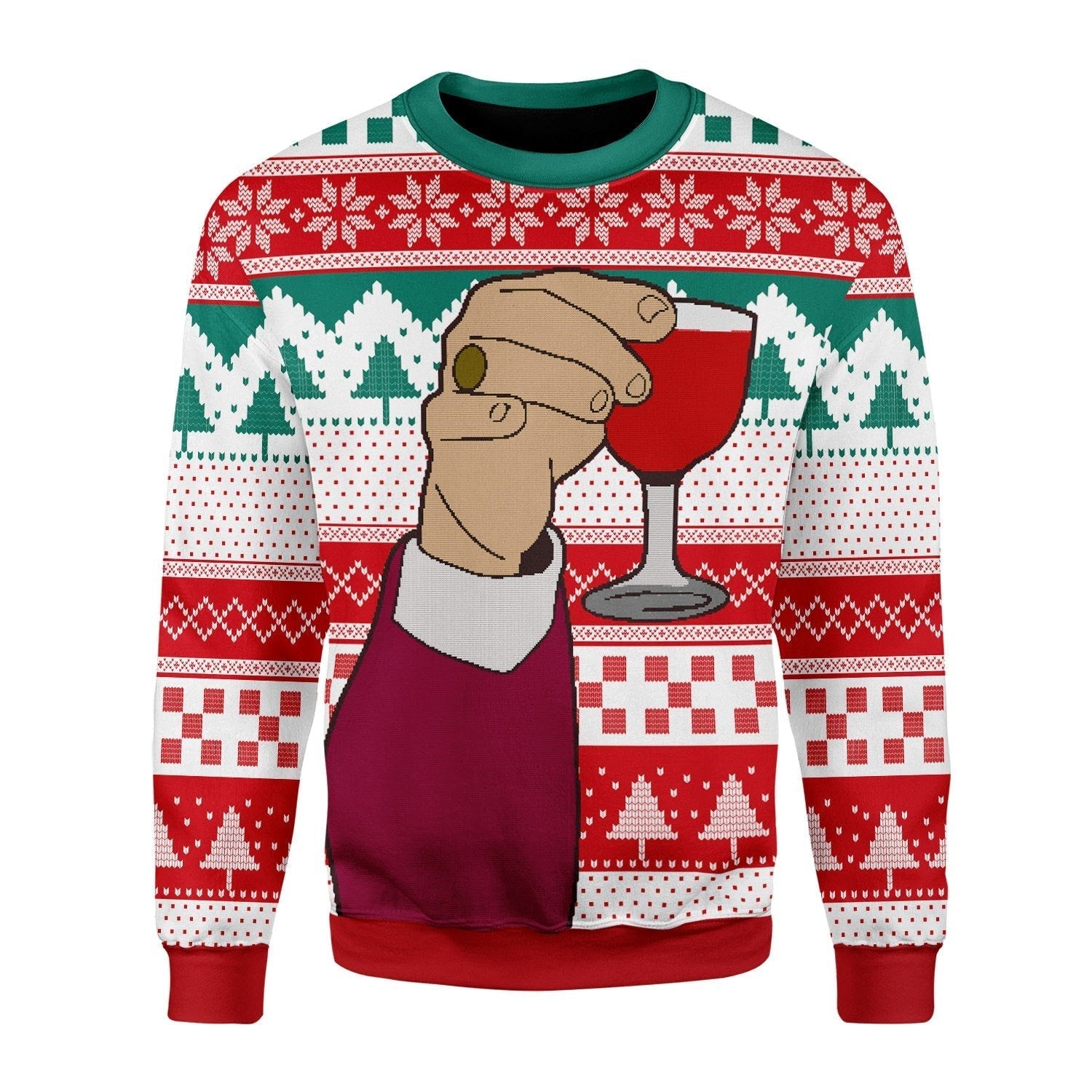 YMskins Christmas Sweater Leo Laughing Meme 3D Apparel