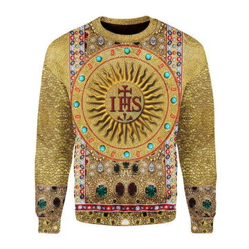 IHS Christogram Jesus Hominum Salvator Sweatshirt - DucG