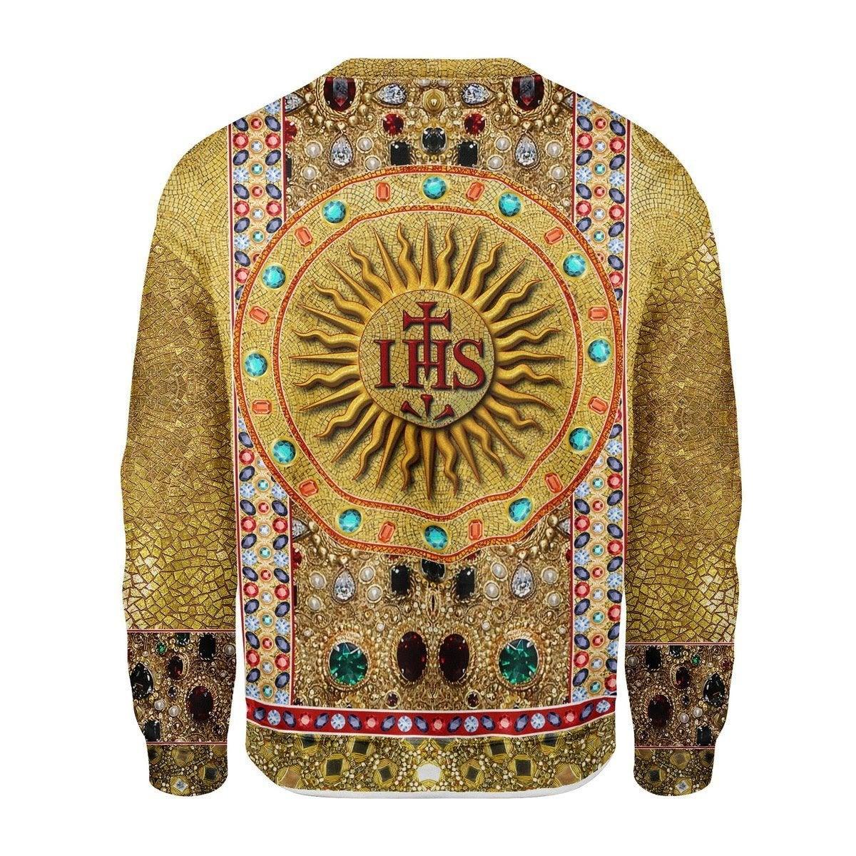 IHS Christogram Jesus Hominum Salvator Sweatshirt - DucG