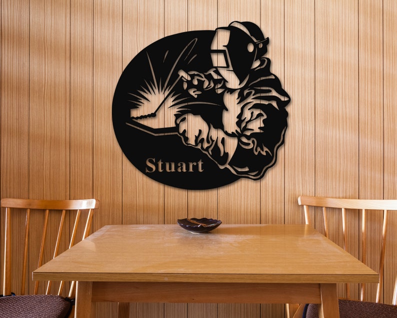 YMskins Customized Metal Welding Sign For Father Wall Art