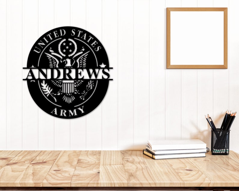 YMskins Custom National Guard Name Sign Wall Art