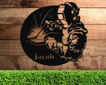 YMskins Customized Metal Welding Sign For Father Wall Art
