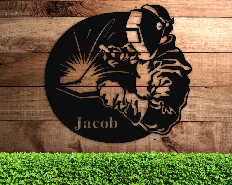 YMskins Customized Metal Welding Sign For Father Wall Art