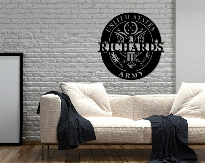 YMskins Custom National Guard Name Sign Wall Art