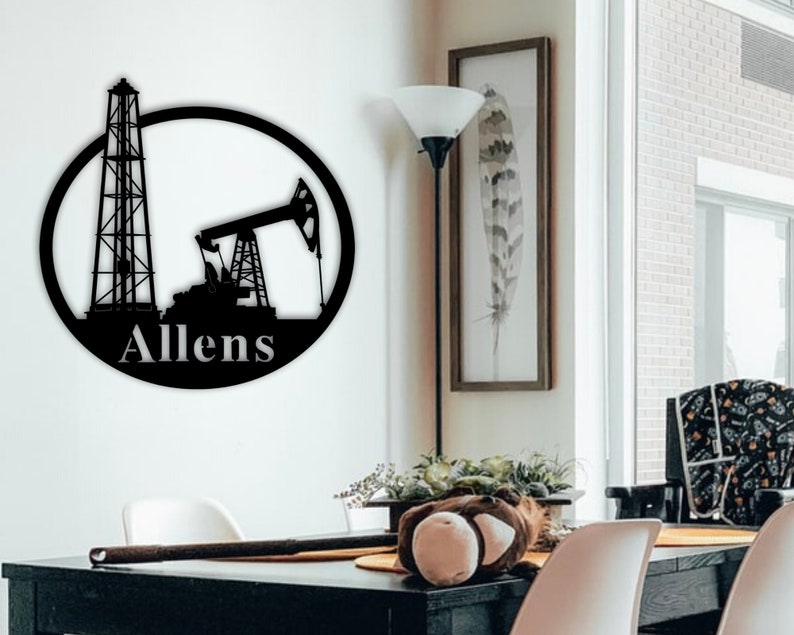YMskins Custom Oil Field Sign Wall Art