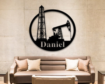 YMskins Custom Oil Field Sign Wall Art
