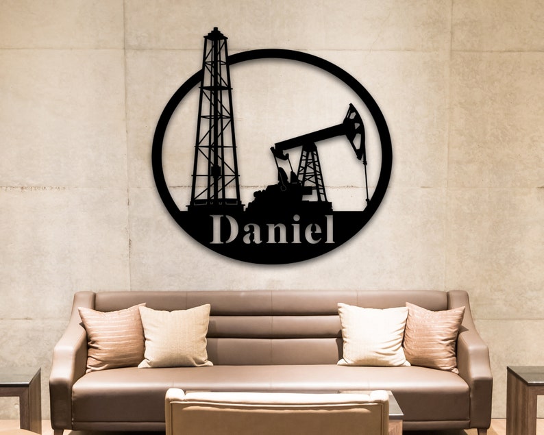 YMskins Custom Oil Field Sign Wall Art