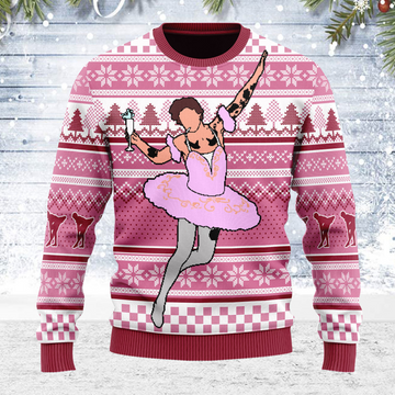 YMskins Ugly Christmas Sweater Ballerina 3D Apparel
