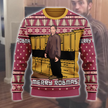 YMskins Ugly Christmas Sweater Robert Pattinson Kitchen Meme 3D Apparel