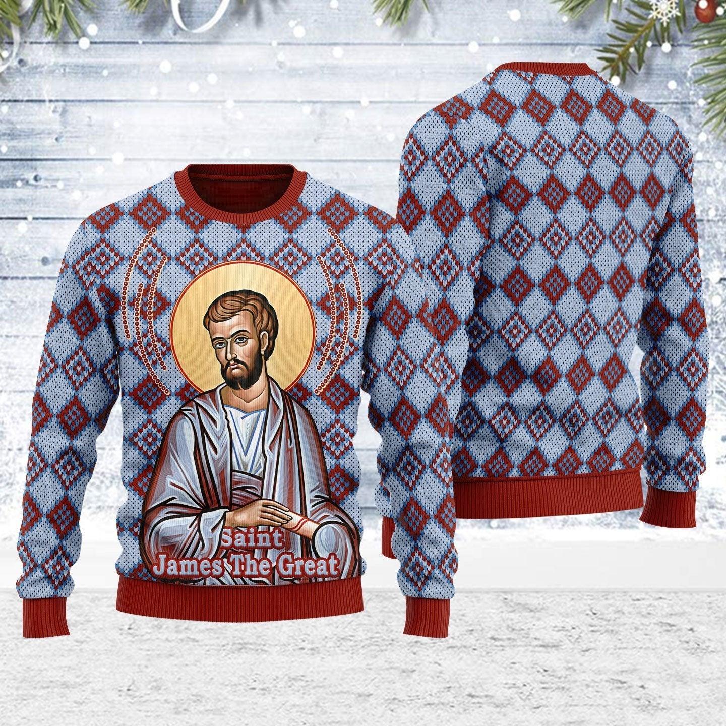James the Great Ugly Christmas Sweater - CustomsPig