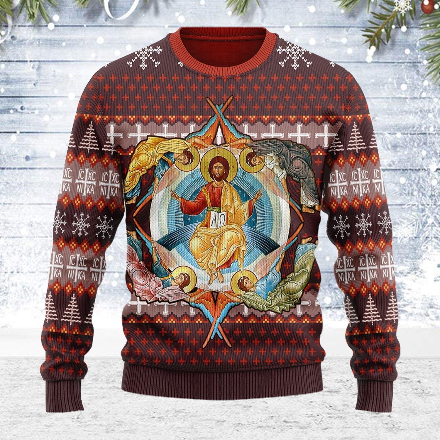 Jesus Orthodoxy Ugly Christmas Sweater - CustomsPig