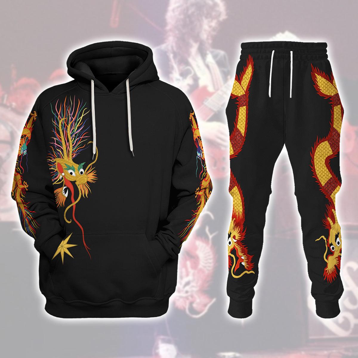 Jimmy Page Dragon Suit Costume Hoodie Sweatshirt T-Shirt Tracksuit - Gearhomie.com
