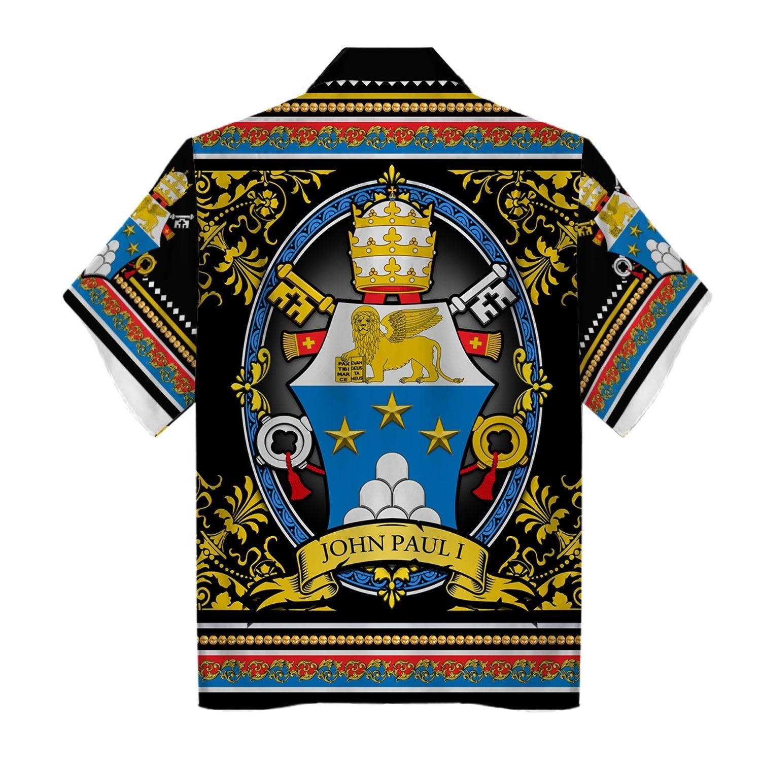 John Paul I Coat Of Arms Hawaiian Shirt - Gearhomie.com