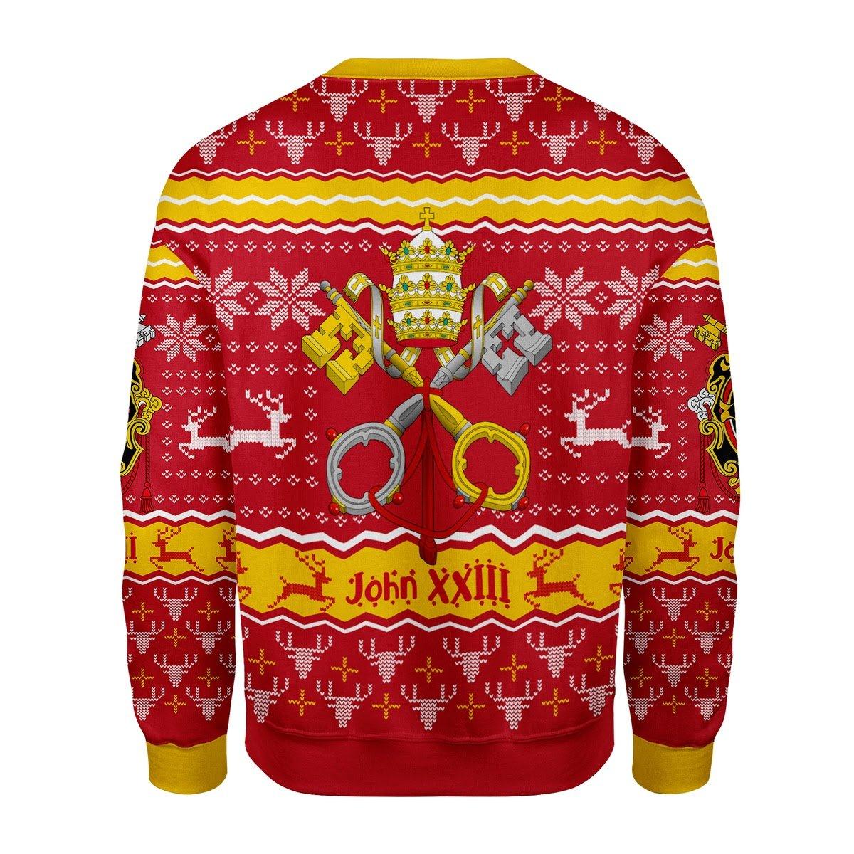 John XXIII Coat Of Arms Christmas Sweater - DucG