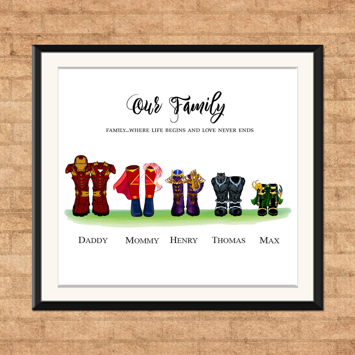 Customized Canvas Poster Wall Art Movie Boot Styles Family Trees Gift