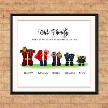 Customized Canvas Poster Wall Art Movie Boot Styles Family Trees Gift
