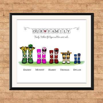 Customized Canvas Poster Wall Art Boot Styles Family Trees Gift