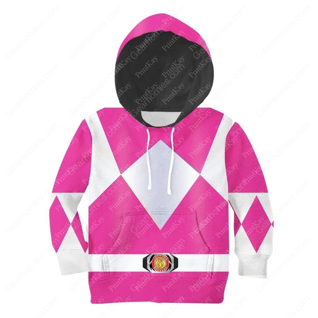 Unisex Kid Hoodie Pink Power Rangers 3D Apparel – YMSKINS