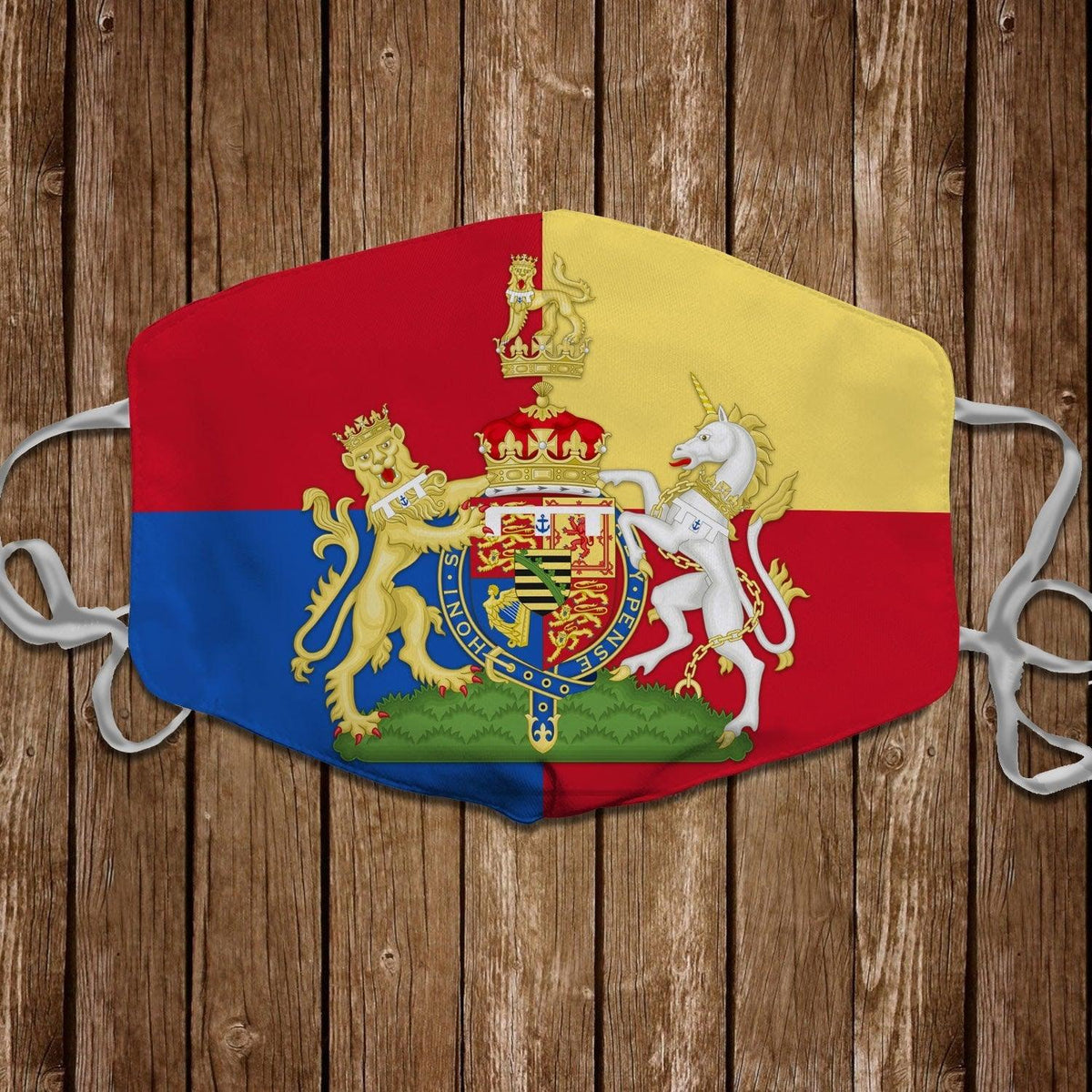 King George V Coat of Arms Face Mask - DucG