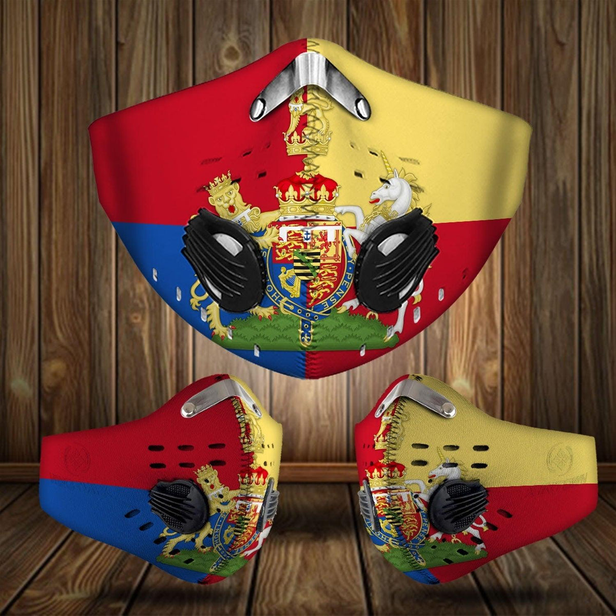 King George V Coat of Arms Face Mask - DucG