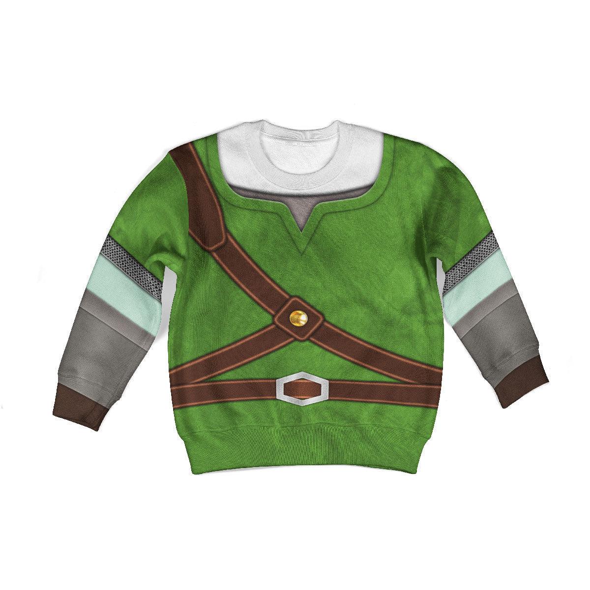 Knights of Skyloft Green Costume Kid Tops Hoodie Sweatshirt T-Shirt - Gearhomie.com