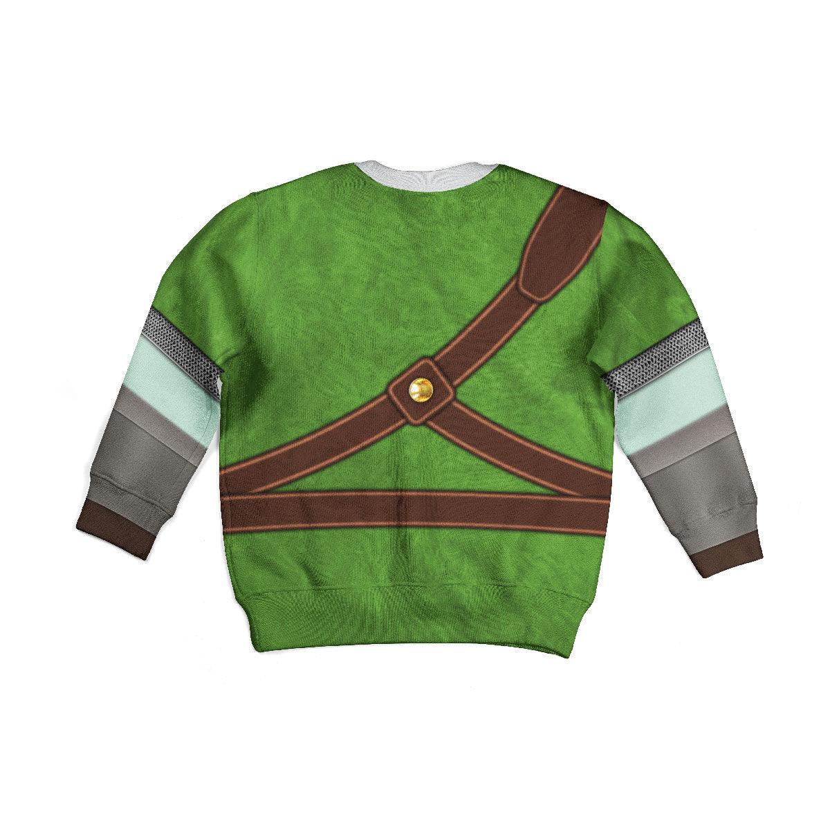Knights of Skyloft Green Costume Kid Tops Hoodie Sweatshirt T-Shirt - Gearhomie.com
