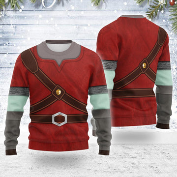 Knights of Skyloft Red Themed Costume Unisex Christmas Wool Sweater - Gearhomie.com