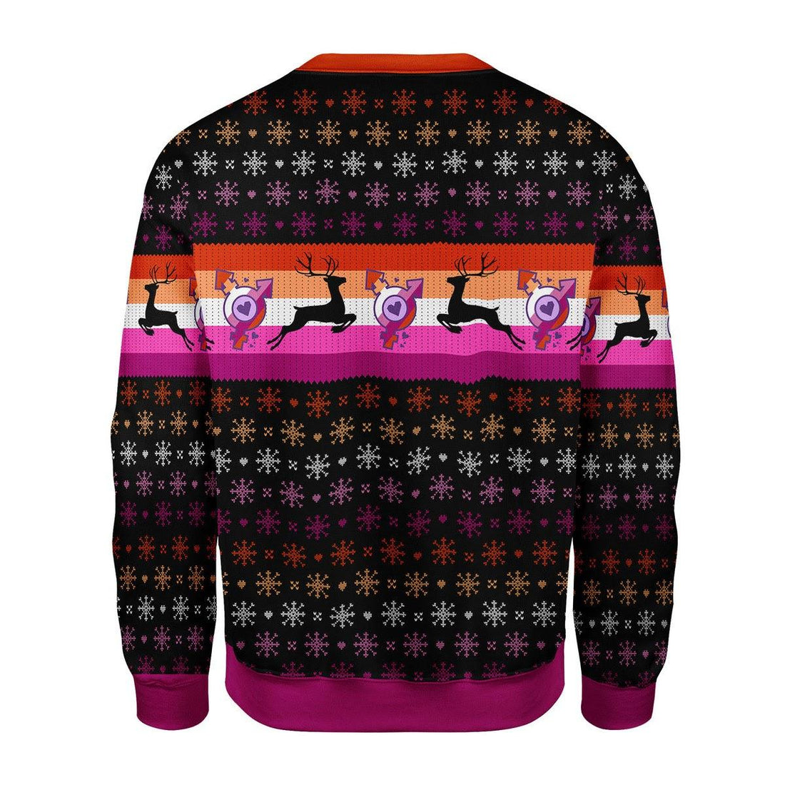 Lesbian Flag Christmas Sweater - DucG