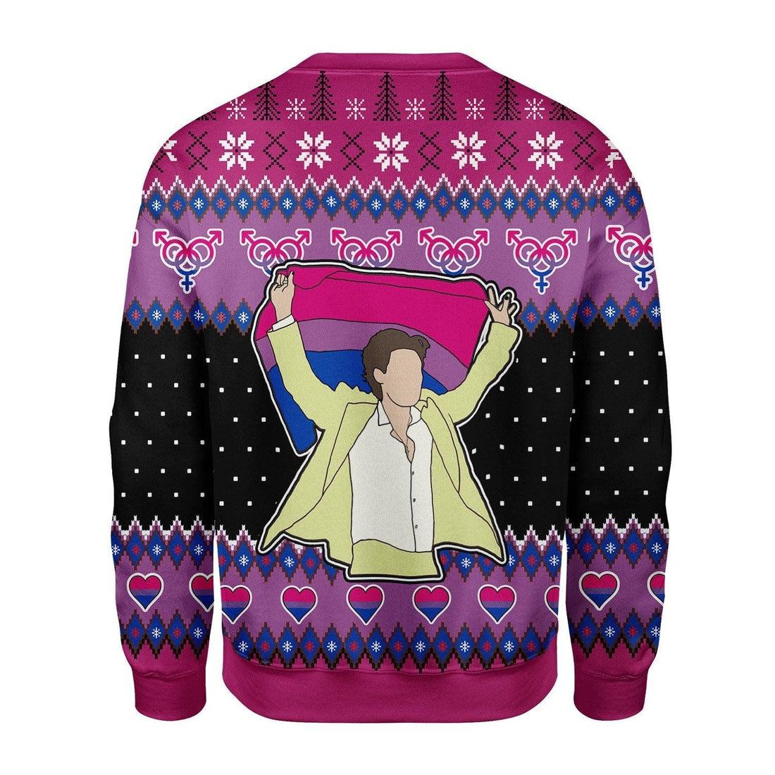 LGBT Bisexual Flag Harry Christmas Sweater - DucG