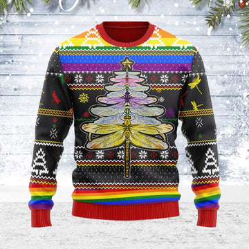 LGBT Dragon Christmas Tree Ugly Christmas Sweater - OodieGang