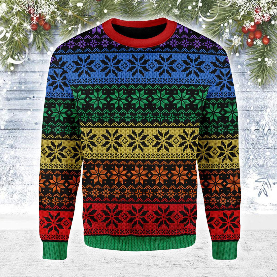 LGBT Pride Flag Ugly Christmas Sweater - OodieGang