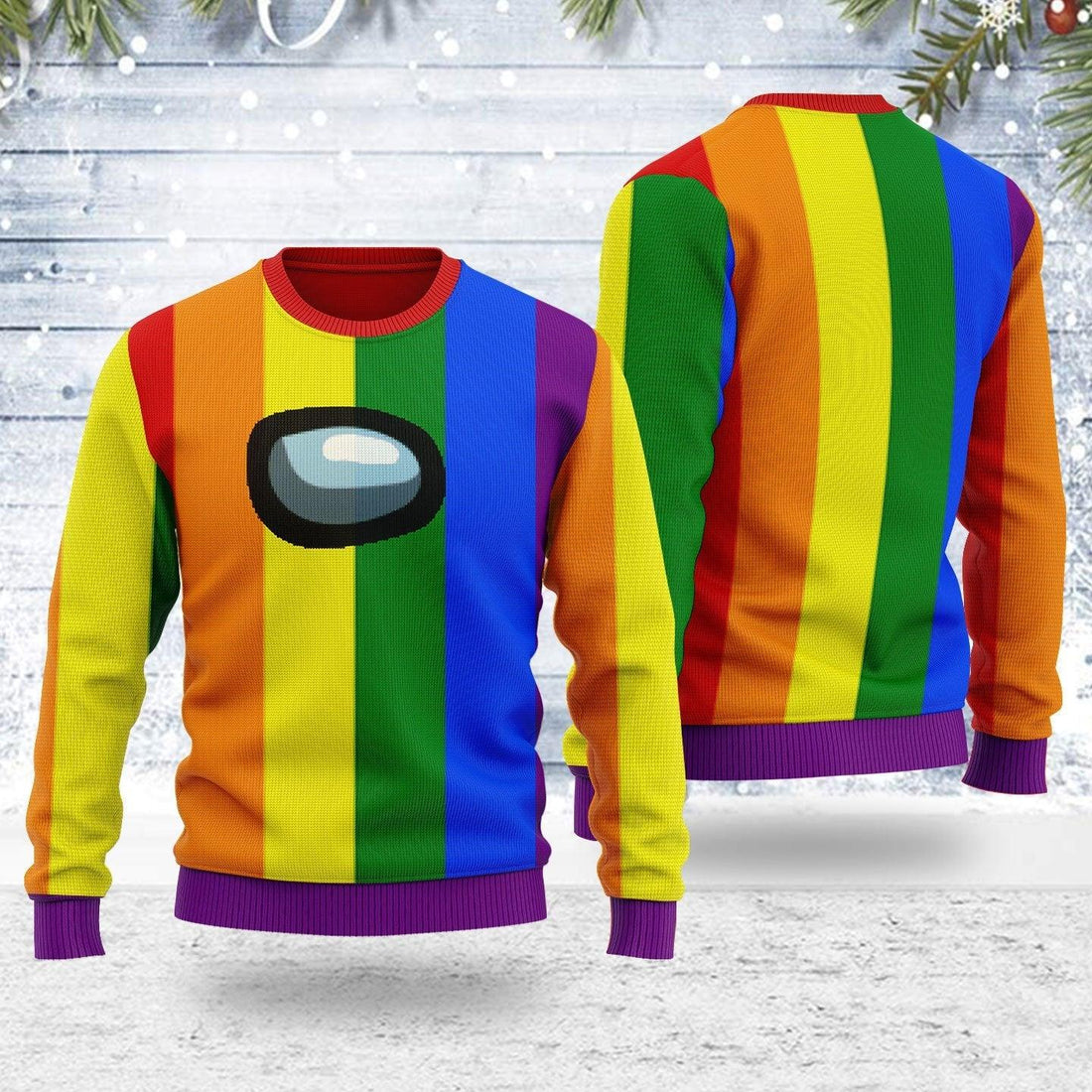 LGBTQ+ Among Us Ugly Christmas Sweater - OodieGang