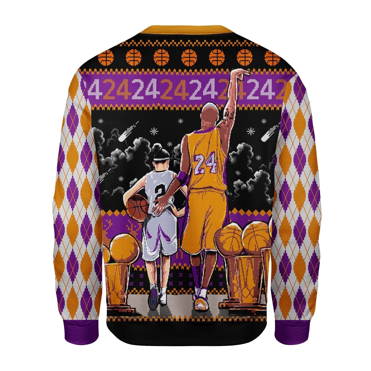 YMskins Christmas Sweater Father and Daughter Best Friends For Life 3D Apparel