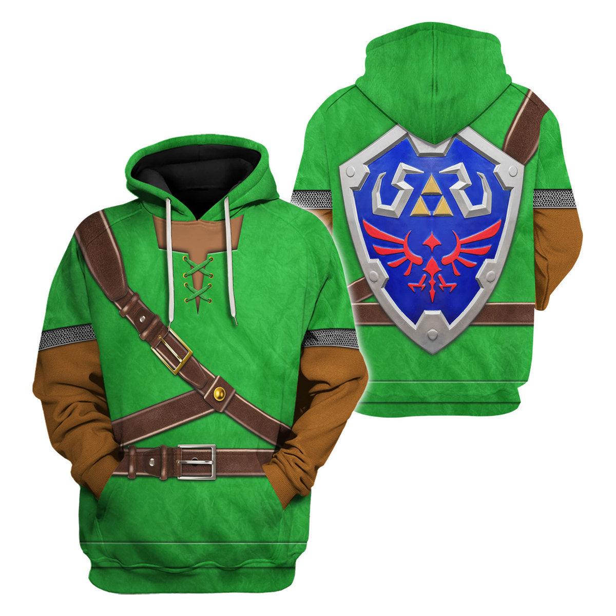 Link Iconic Shield Iconic Costume Unisex Hoodie Sweatshirt T-shirt Sweatpants Cosplay - Gearhomie.com