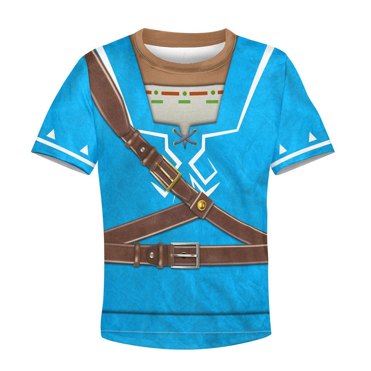 Link Zelda Champions Tunic Shield Kid Tops Hoodie Sweatshirt T-Shirt 50% off - Gearhomie.com