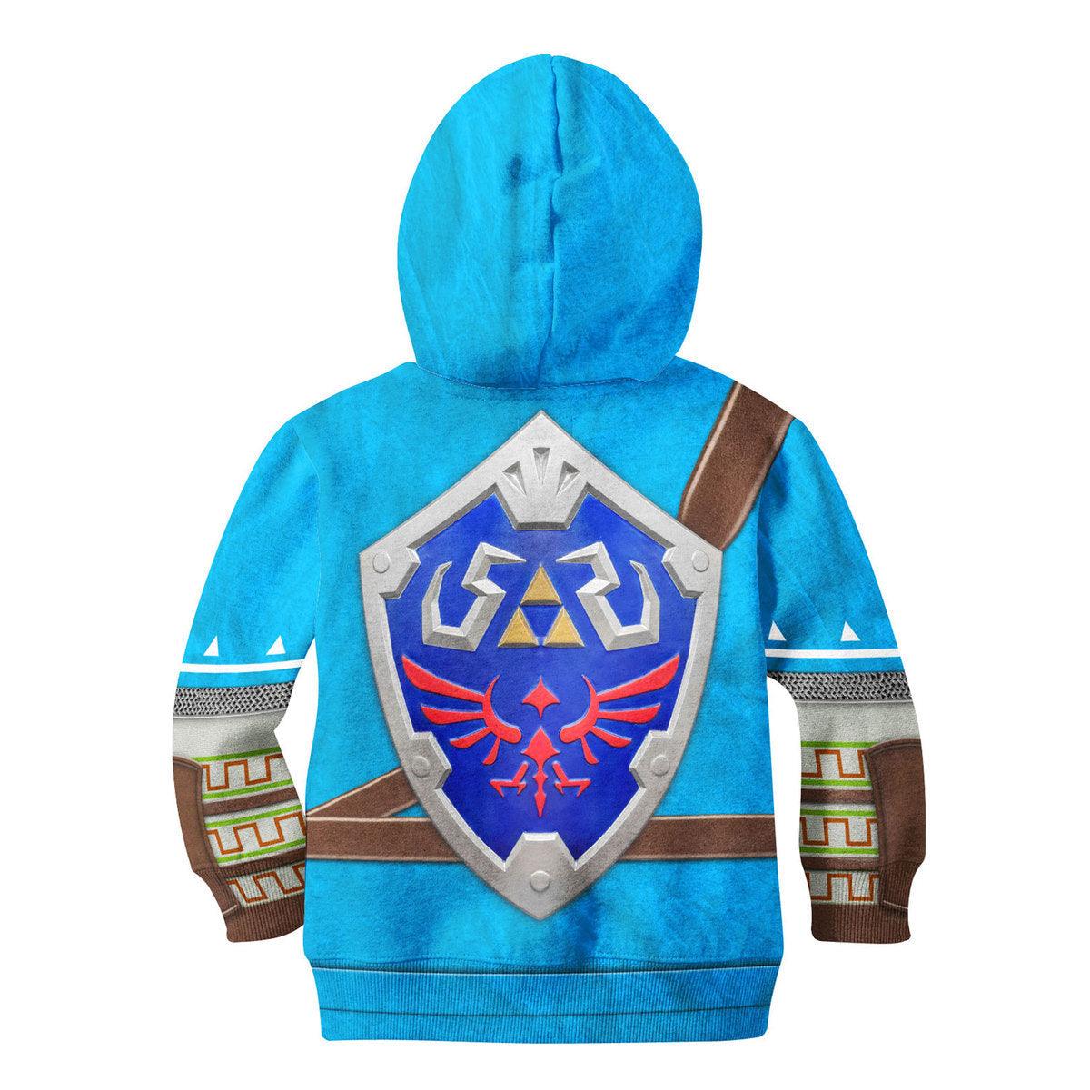Link Zelda Champions Tunic Shield Kid Tops Hoodie Sweatshirt T-Shirt 50% off - Gearhomie.com
