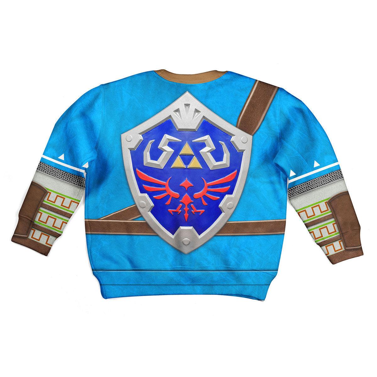 Link Zelda Champions Tunic Shield Kid Tops Hoodie Sweatshirt T-Shirt 50% off - Gearhomie.com
