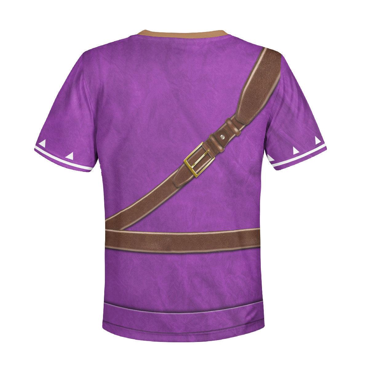 Link Zora Tunic Purple Costume Kid Tops Hoodie Sweatshirt T-Shirt - Gearhomie.com