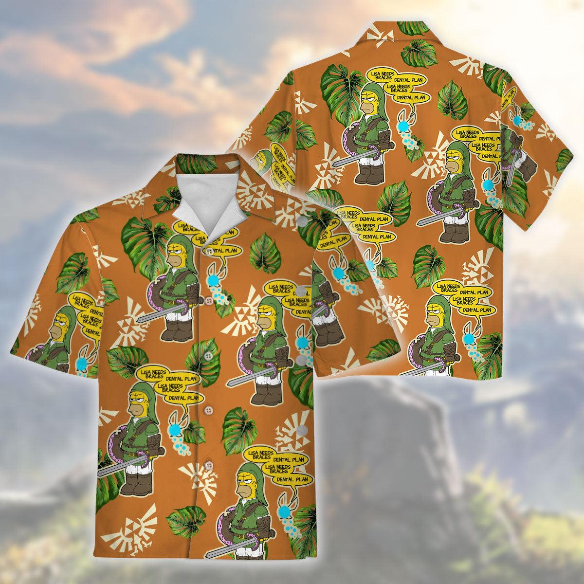 Lisa Needs Braces Dental Plan Hawaiian Shirt - Gearhomie.com