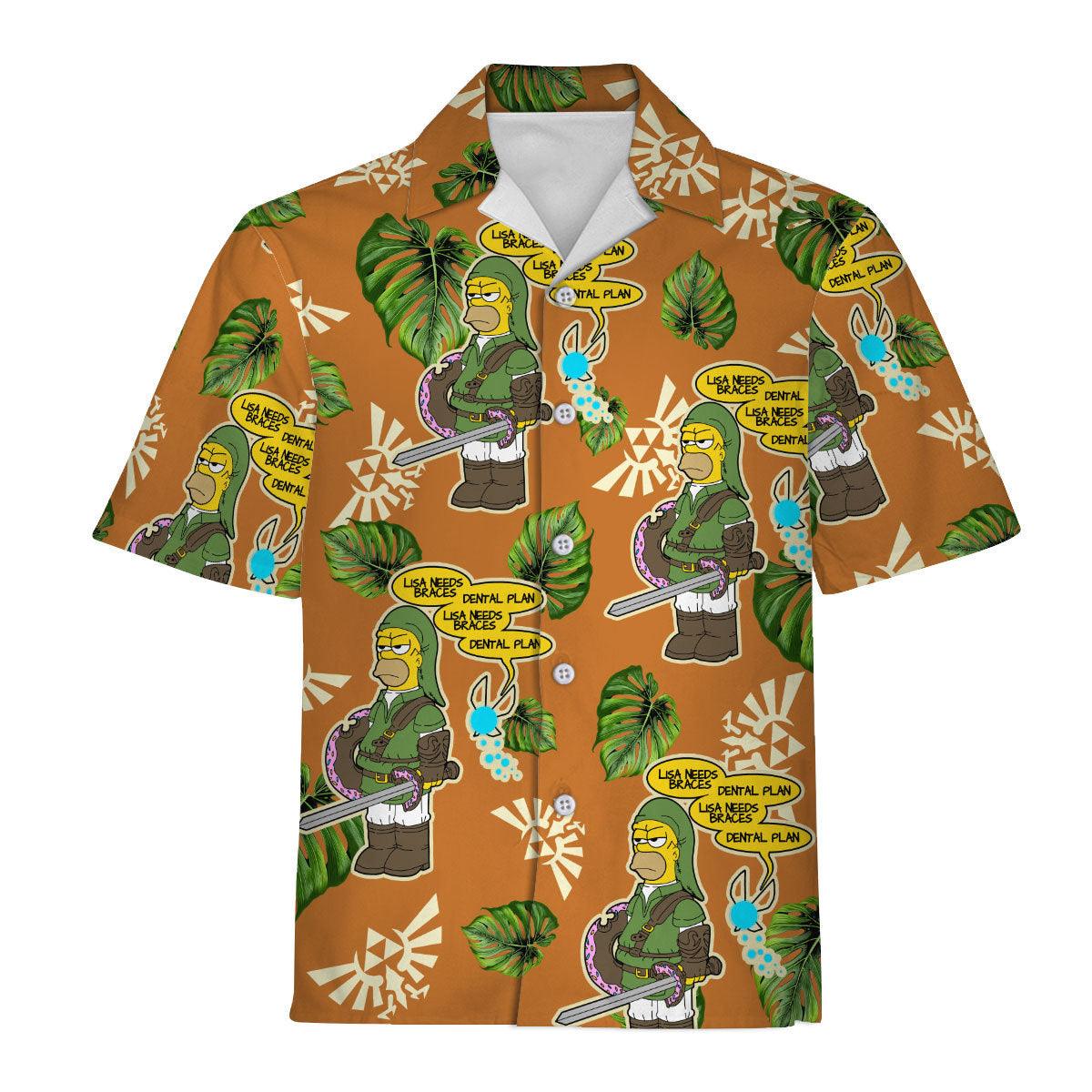 Lisa Needs Braces Dental Plan Hawaiian Shirt - Gearhomie.com