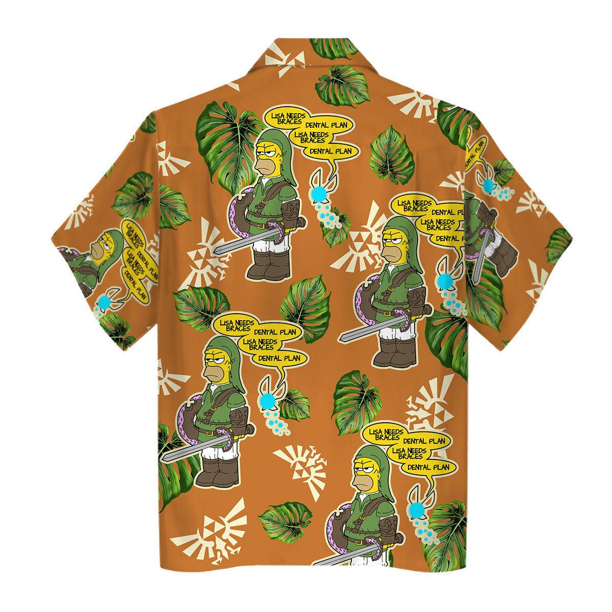 Lisa Needs Braces Dental Plan Hawaiian Shirt - Gearhomie.com