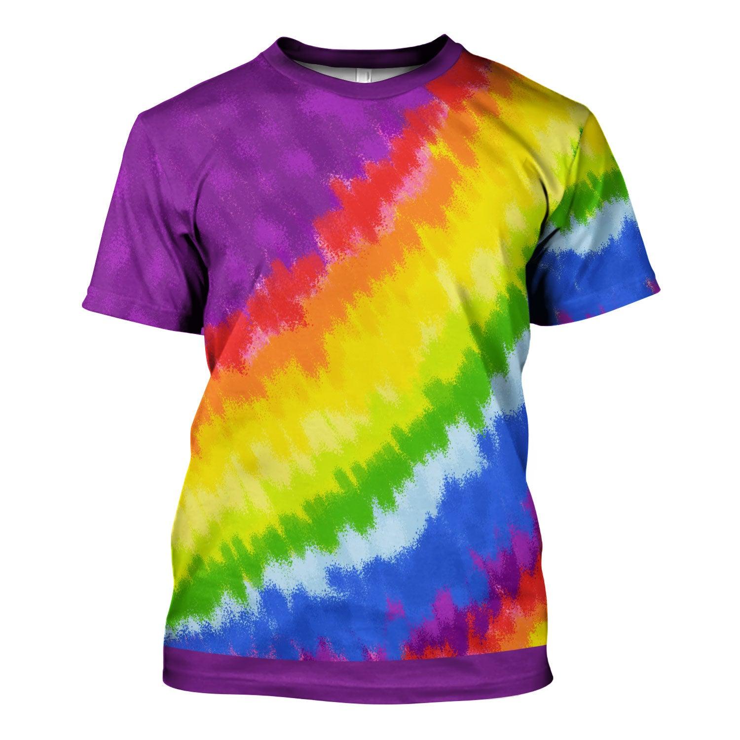LQBTQ+ Rainbow Hoodie T-shirt Tops - DucG