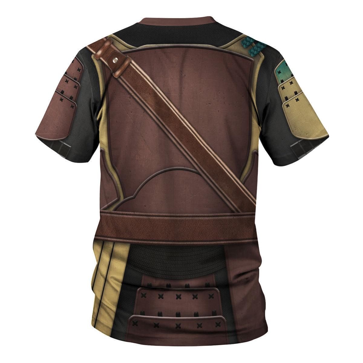 Mandalorian Samurai T-shirt Hoodie Sweatpants Apparel - Gearhomie.com