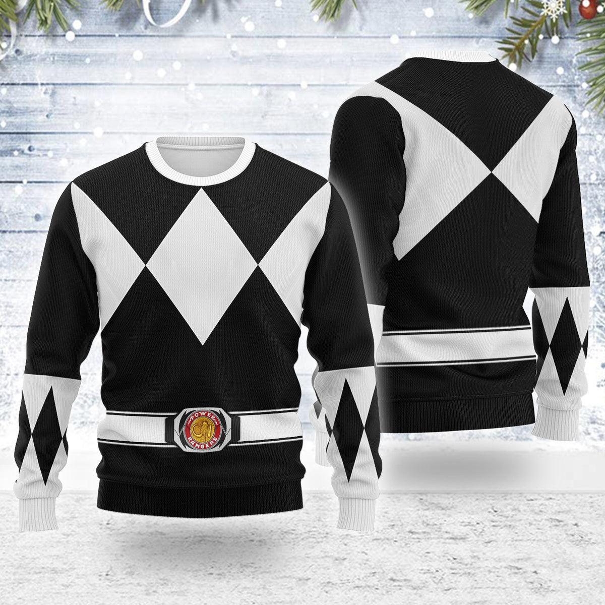 Merry Christmas Black Ranger MM Unisex Wool Sweater - Gearhomie.com