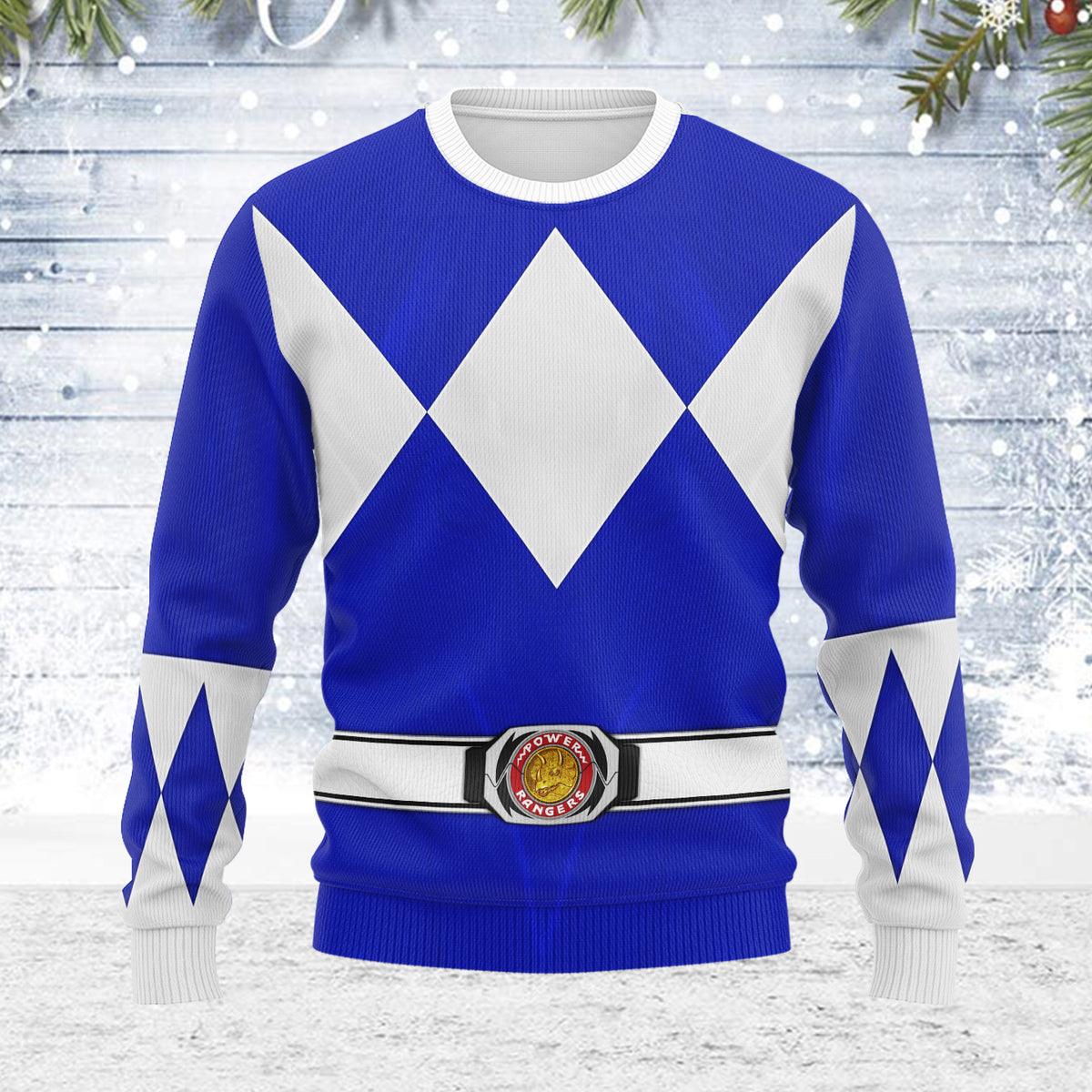 Merry Christmas Blue Ranger MM Unisex Wool Sweater - Gearhomie.com